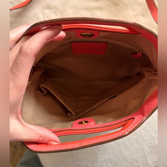 Coach Khaki/Coral Bonnie Crossbody Bag - Picture 4 of 5